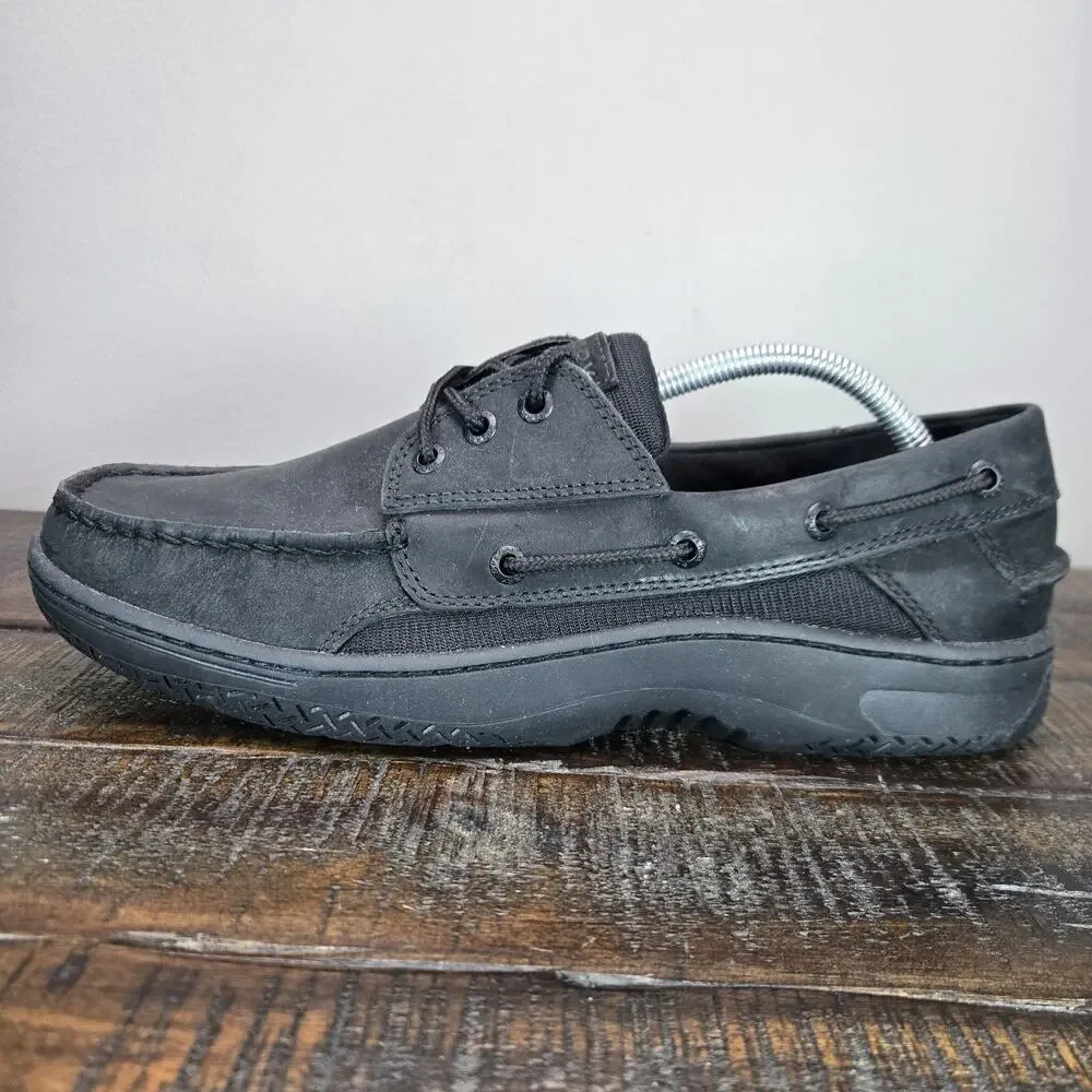 Sperry Billfish 3 Eye Mens Size 11 M Boat Shoes Lace Up Triple Black